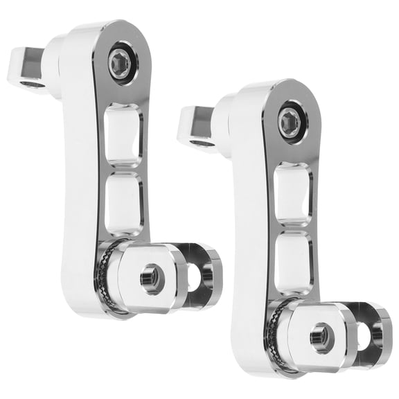 HOMEMAXS 1 Pair Passenger Footpegs Mount Kit Highway Pegs Extension Brackets Male Mount Footpegs Clamp for Motorcycles Silver