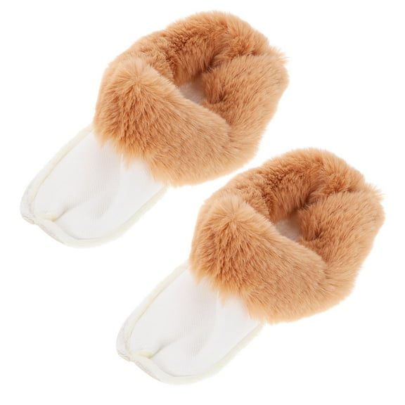Masteelf 1 Pair Warm Fuzzy Shoe Inserts for Winter Detachable Plush Hole Fluffy Liners Size 42 43