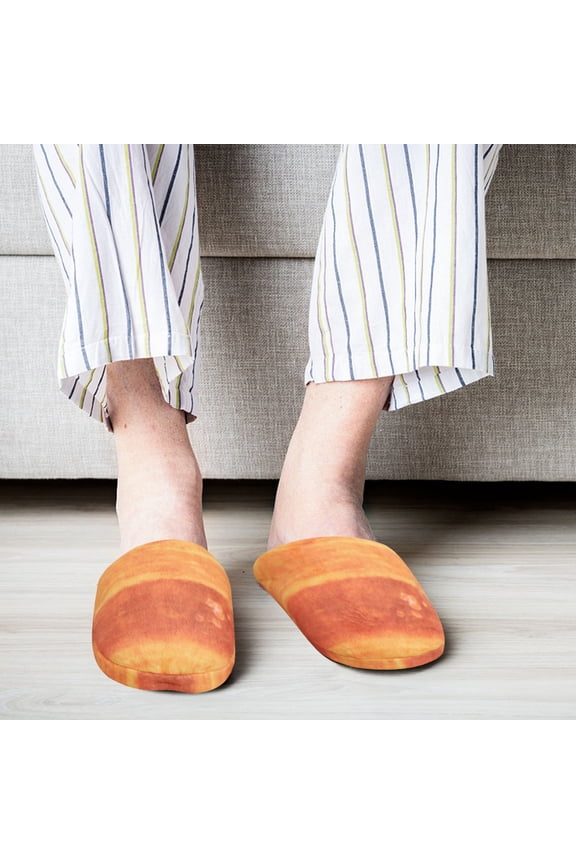 1 Pair Winter Slippers Non slip Slippers Bread Slippers Sponge Shoes for Home