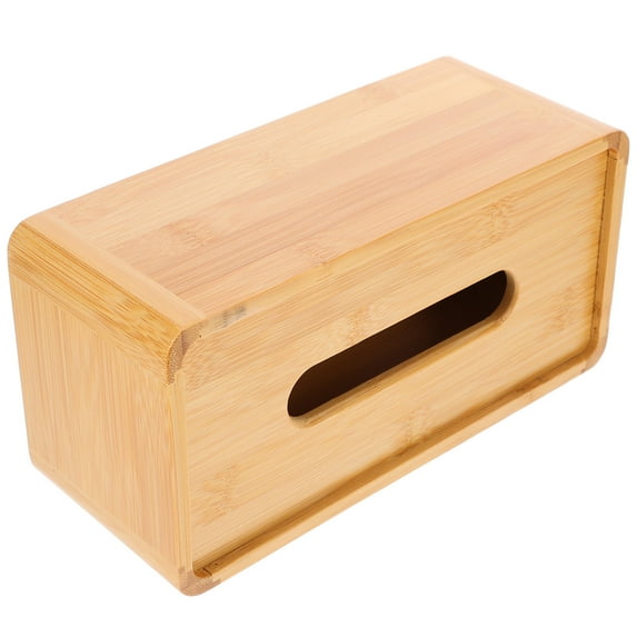 HOMEMAXS 1 Pc Bamboo Paper Tissue Box Containers Natural Facial Tissue ...