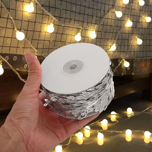 HOMEMAXS 1 Roll Artificial Vines Ribbon Leaf String Wrapping Trim Ribbon Leaves Garland Cord Wreath Accessory For Craft Diy Party Wedding Home Decor