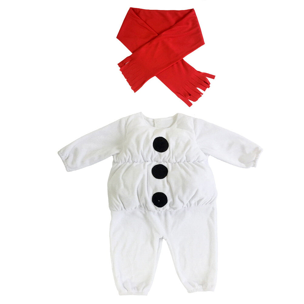 Snowman Mascot Costume 8 Pc White Faux Fur Jumpsuit Head Feet Mitts & Hat  Med