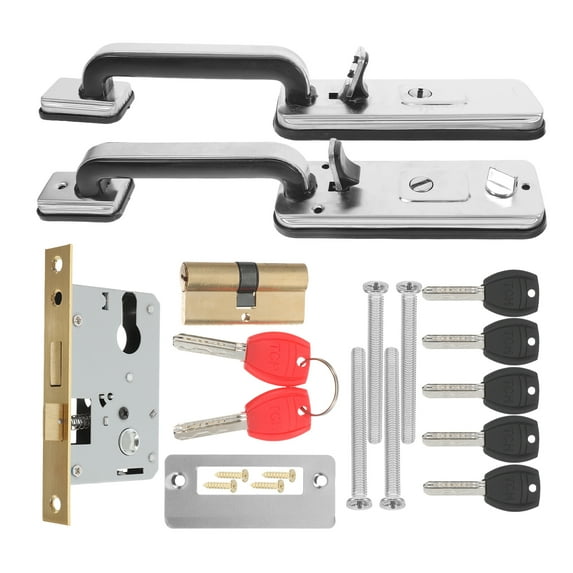 1 Set Heavy Duty Security Door Lock With Single Cylinder Deadbolt Front Door Handle For Exterior Door