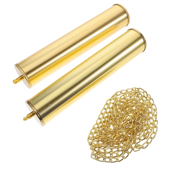OULII 1Set Durable Iron Chain Weight with Golden Clock Pendulum for Mechanical Clock Repair