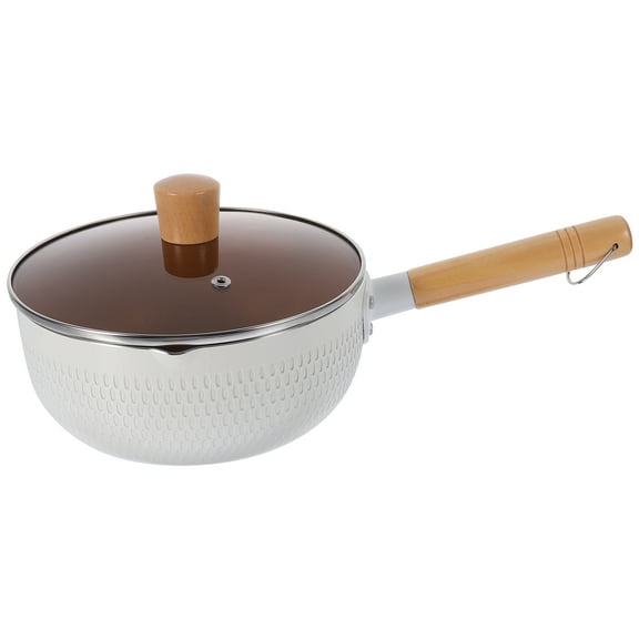 HOMEMAXS 1 Set Metal Saucepan Nonstick Pasta Pot Milk Pan Stovetop Pot Butter Warmer with Lid