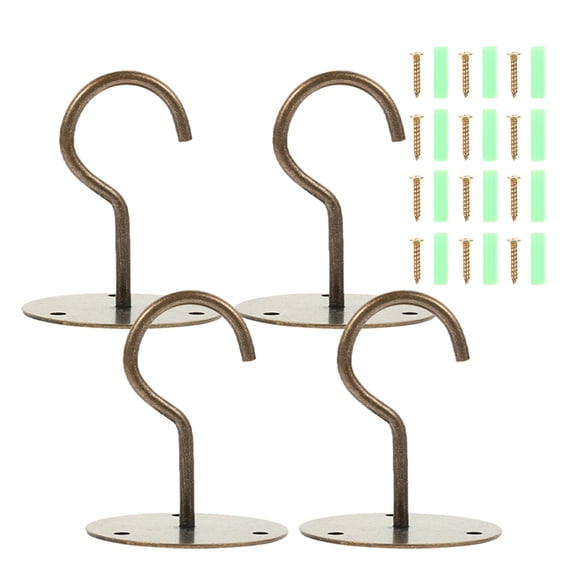 Ceiling Hooks for Hanging Plants Sturdy Iron Wall Mount Planter Hangers Assorted Color 1 Set