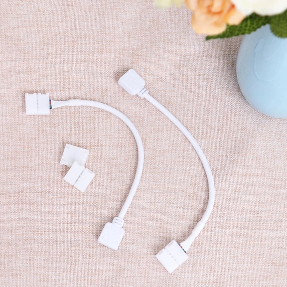 HOMEMAXS 1 Set RGB LED Light Strip Remote Controller Light Bar Cable with 2PCS Needles and 2PCS Buckles White