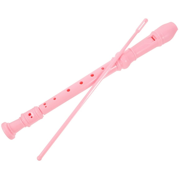 OULII 1Set Lightweight Pink Recorder Instrument for Teens and Beginners with Storage Bag