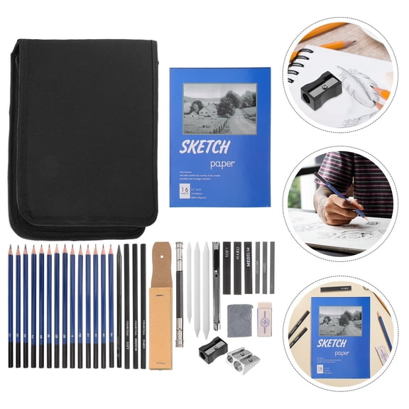 HOMEMAXS Portable Drawing Kit with High Grade Rubber Material for Sketching Assorted Color Suitable for All Levels 1 Set
