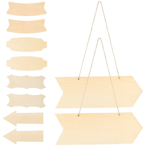 HOMEMAXS 1 Set of Blank Plaques Pendants Wooden Door Plaques Wood Door Signs Blank Wooden Signs for Crafts