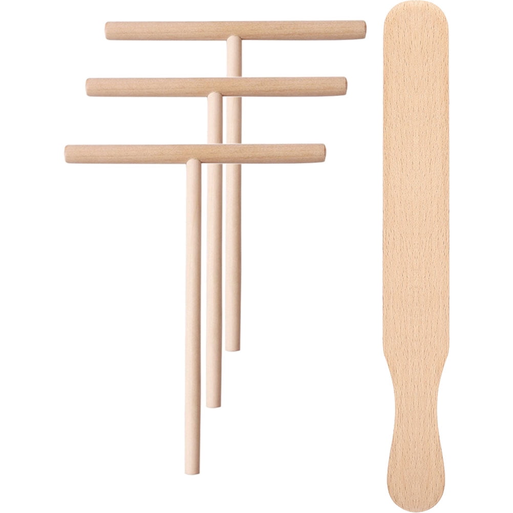 HOMEMAXS Crepe Spreader and Spatula Set, Pancake Rake Cooking Utensils ...