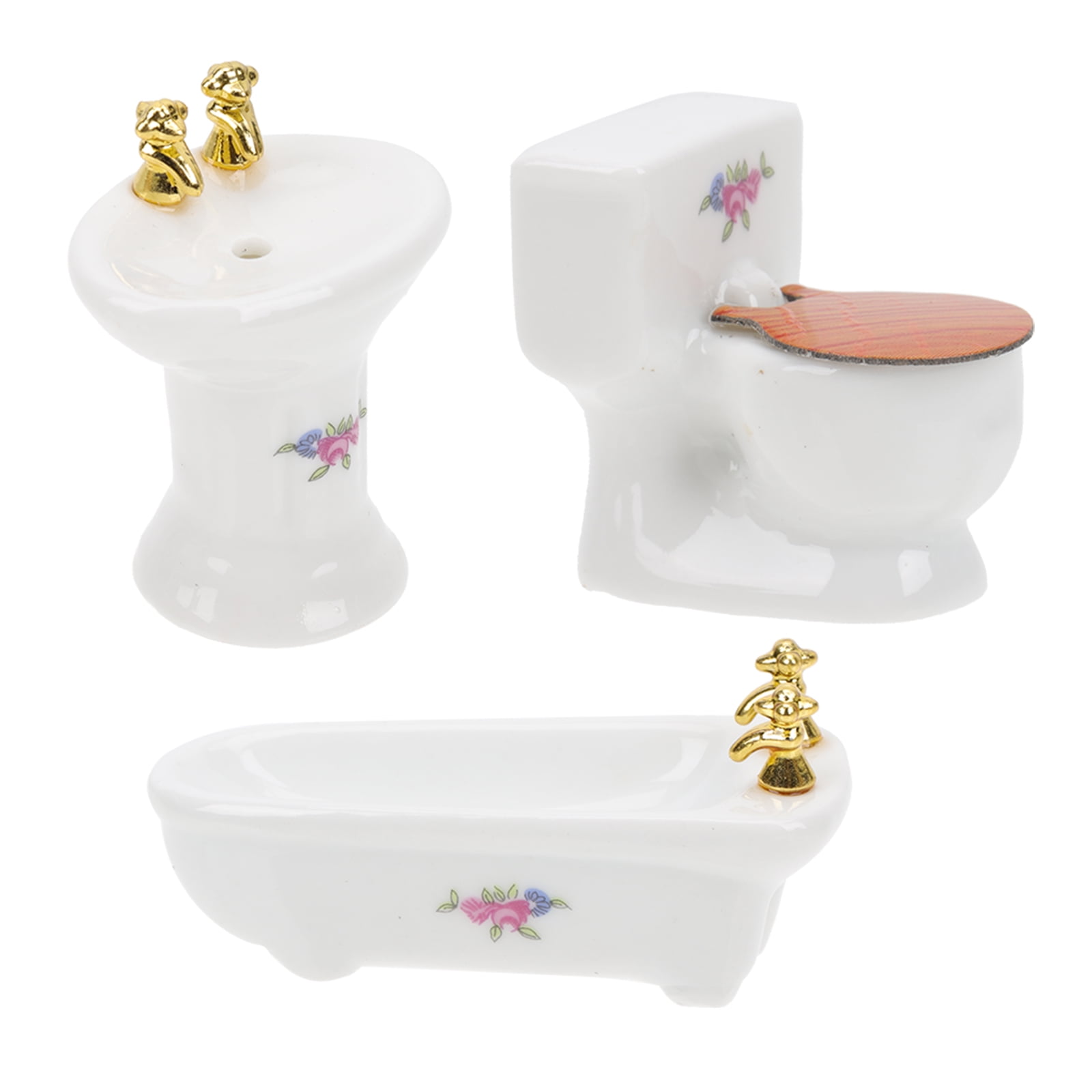 HOMEMAXS 1 Set of Decorative Fake Toilet Miniature Fake Washstand