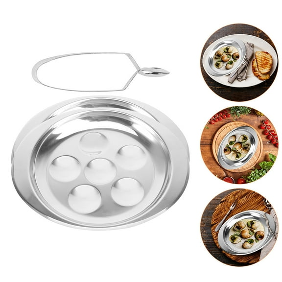 1 Set of Escargot Dining Dish Escargot Baking Dish Restaurant Snail Dish Escargot Plate for Home