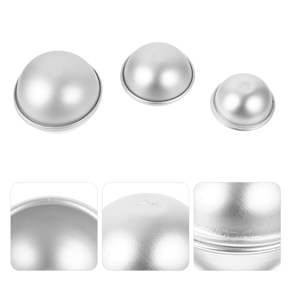 1 Set of Home Baking Mold Aluminium Alloy Baking Mold Cake Burger Making Mold Metal Cake Pan