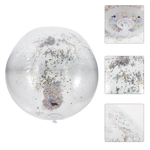 VERDANVERSE beach balls decorations beach ball clear with glitter 1 Set