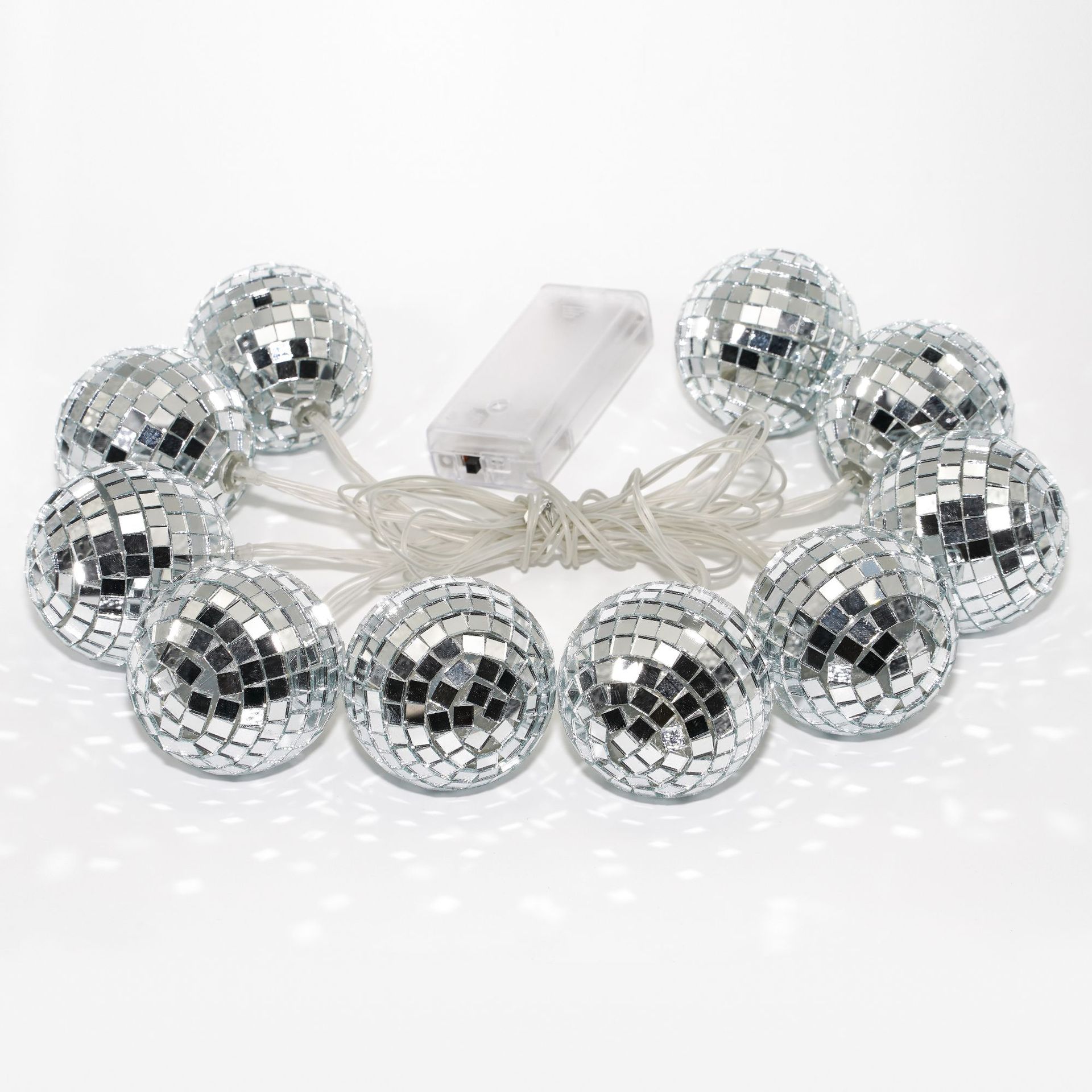 HOMEMAXS 1 Set of LED Disco Ball String Light Mirror LED Party String