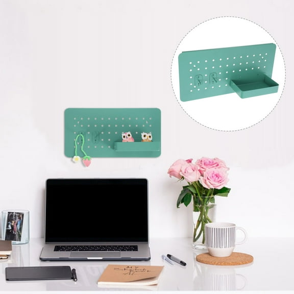 HOMEMAXS 1 Set of Pegboard Combination Kit Metal Pegboard Wall Mount Organizer with Hooks