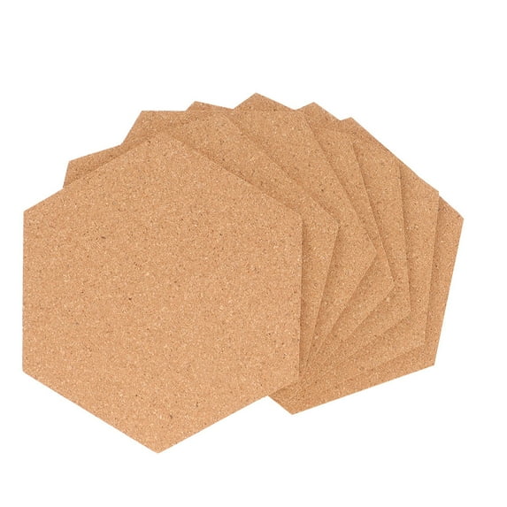 HOMEMAXS 1 Set of Self Adhesive Hexagonal Cork Board Pin Board Cork Board Self-Adhesive DIY Notice Board Multi-functional Application Message Board