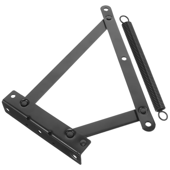 1 Set Triangular Foldable Lifting Bracket with Stainless Steel Spring Hinge for Folding Sofa Bed Cabinet