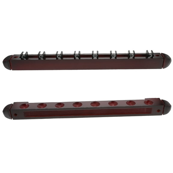 HOMEMAXS 1 Set of Wall Mount Cue Rack Multi-Hole Cue Rack Wooden Pole Stick Rack Convenient Billiard Cue Holder