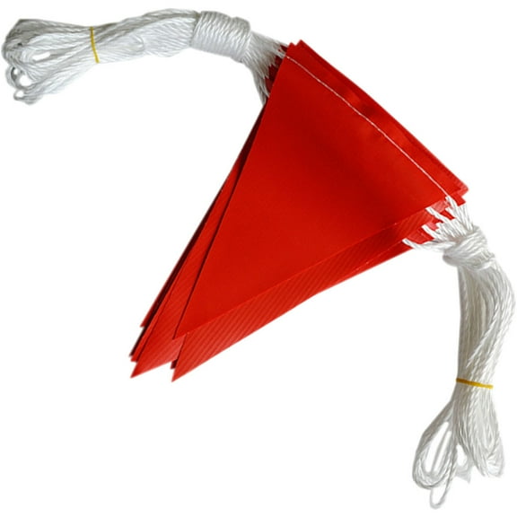 45 Flags Per String Triangular Polyester PVC Safety Flag for Construction Sites Warning Alerting