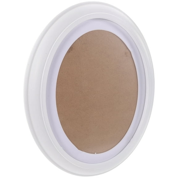 HOMEMAXS 10 Inch Classic Oval Wood Picture Frame Wall Hanging Decoration - Send Seamless Nail and S Nail (White)