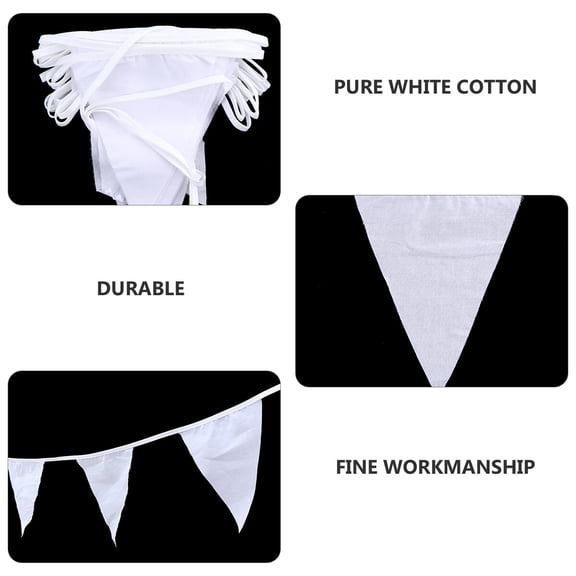 HOMEMAXS 10 Meter Bridal Happy Pennant Decoration DIY Triangle Flags Bride