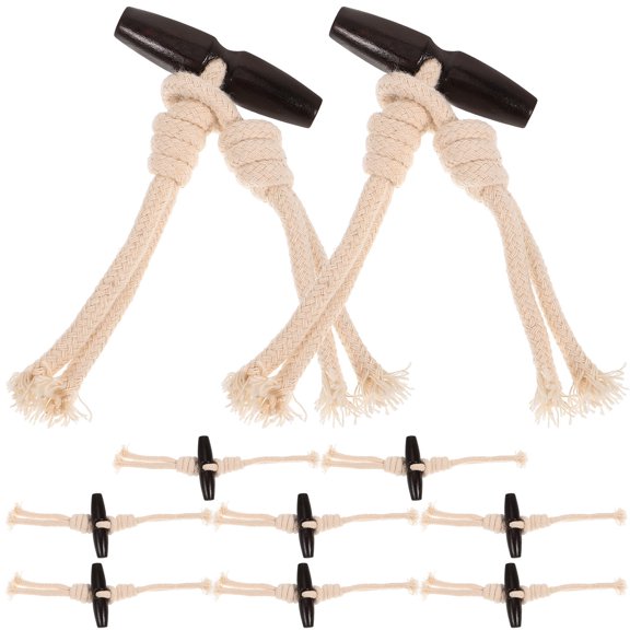 HOMEMAXS 10 Pairs of Coat Clothing Toggle Buttons Horn Buttons for Clothes Clothing Wood Buttons Decors