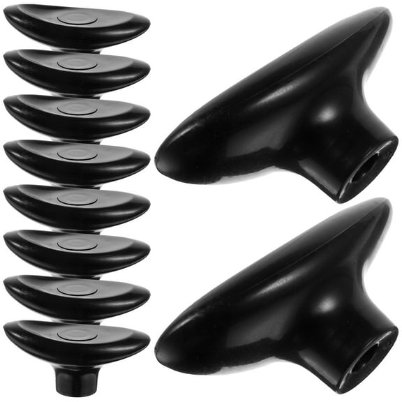 HOMEMAXS  10 Pcs Anti-scalding Pot Lid Top Bead Closures Canning Jar Lids Wide Mouth Universal Black