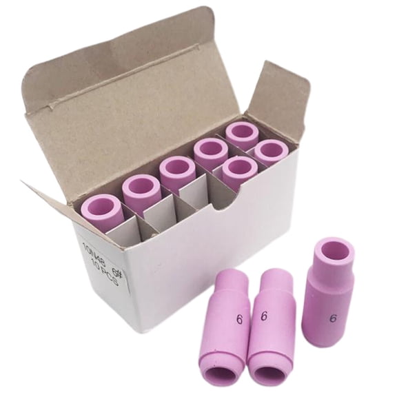 VERDANVERSE Ceramic Nozzles Violet Argon Arc Welding Parts 1.9x0.8x0.8in 10Pcs