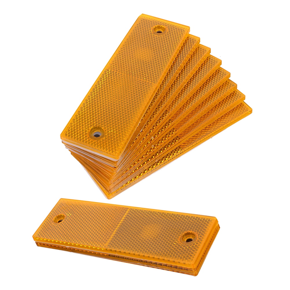 10 Pcs Automotive Truck Reflective Strips 14.50X4.50X0.50CM Yellow