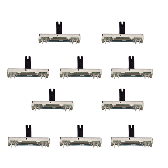 10 Pcs B50K 45mm Sliding Potentiometer Board Module Adjustable Slide Lights Mixer Ohm Mono Potentiometer