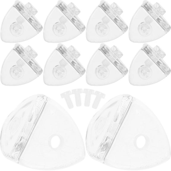HOMEMAXS 10 Pcs Brackets for Braces Shelf Hanger Small Tabs Adjustable Shelves White