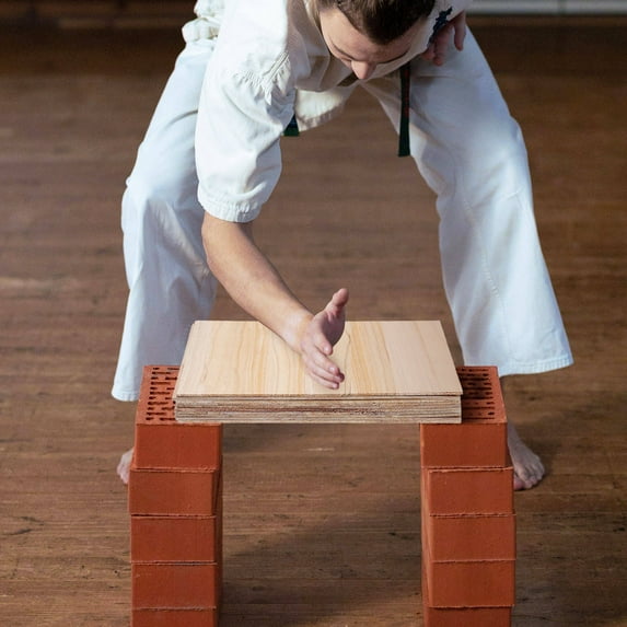 HOMEMAXS 10 Pcs Break Plate Karate Breaking Boards Martial Arts for Child Staff Khaki