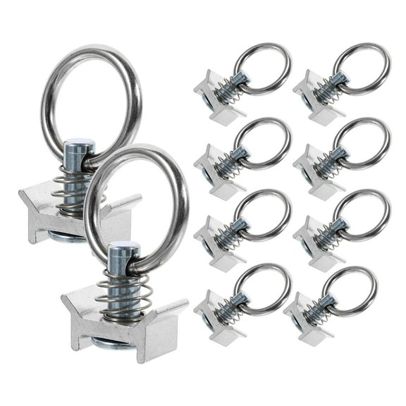 HOMEMAXS 10 Pcs Cable Ties Curtain Track Single Stud Rail Joint 6.20X3.90X1.70CM Silver