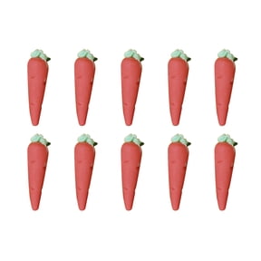 VERDANVERSE 10pcs Hangable Plastic Carrot Models for Crafts, Photography Props, and Decorative Use