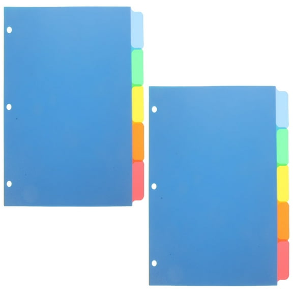 HOMEMAXS 10 Pcs Category Index Page Dividers with Pockets Clear Binder Tabs The Notebook