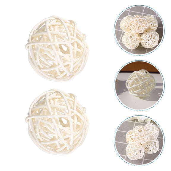 HOMEMAXS 10 Pcs Rattan Orbs Decorative Balls Takraw Decoration