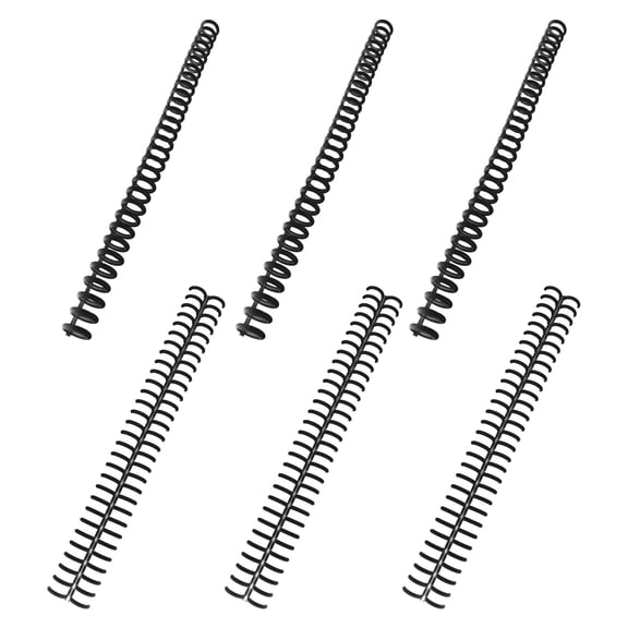 HOMEMAXS  10 Pcs DIY Book Binder Rings Coils Hinged Binders Office Black