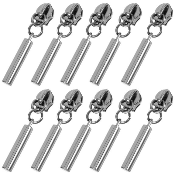 HOMEMAXS 10 Pcs Detachable Zipper Pulls Clothes Clothing Puller Bags Black