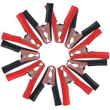 10-Piece 40A Heavy Duty Battery Clips - Insulated Electrical Test Clamps For Car Truck Boat