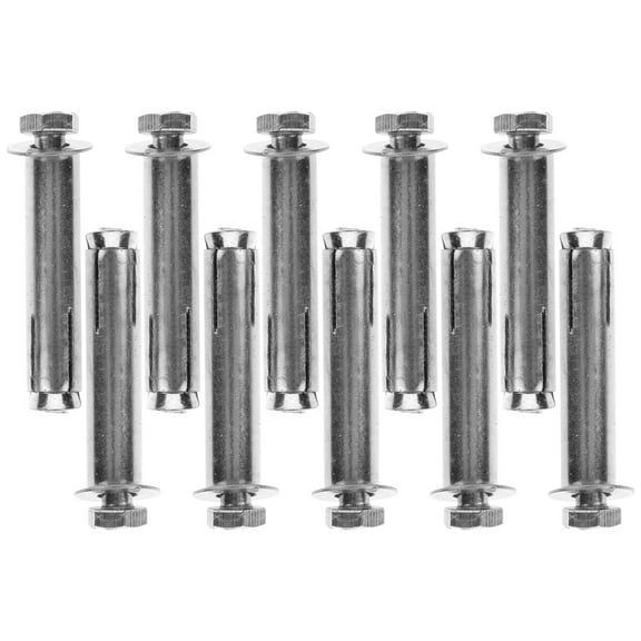 VERDANVERSE 10pcs Expansion Bolts Stainless Steel Silver Fixing Anchors