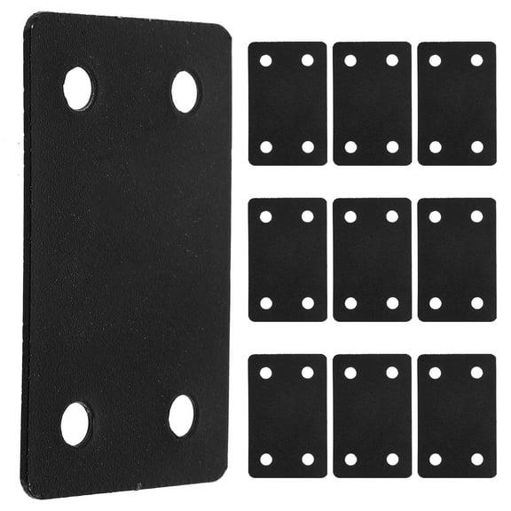 HOMEMAXS 10 Pcs Flat Plate Connector Bracket Stainless Steel Connectors