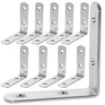 thumbnail image 1 of VERDANVERSE Angle Support Bracket Silver 10Pcs 2.55X2.55X0.75In, 1 of 8