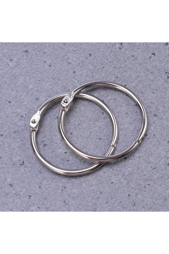 10Pcs Silver Metal Book Rings for Scrapbook Keychain Photo Clip and Craft Use