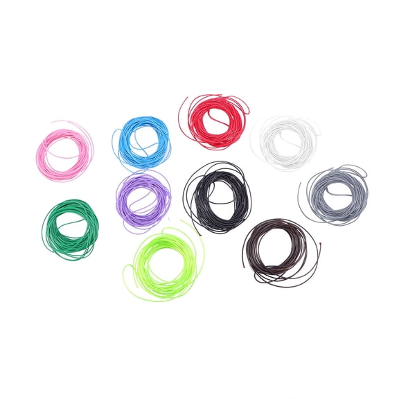 10 Pcs Necklace Cord Macrame Cotton Rope Waxed Cotton Cords 500.00X0.10X0.10CM