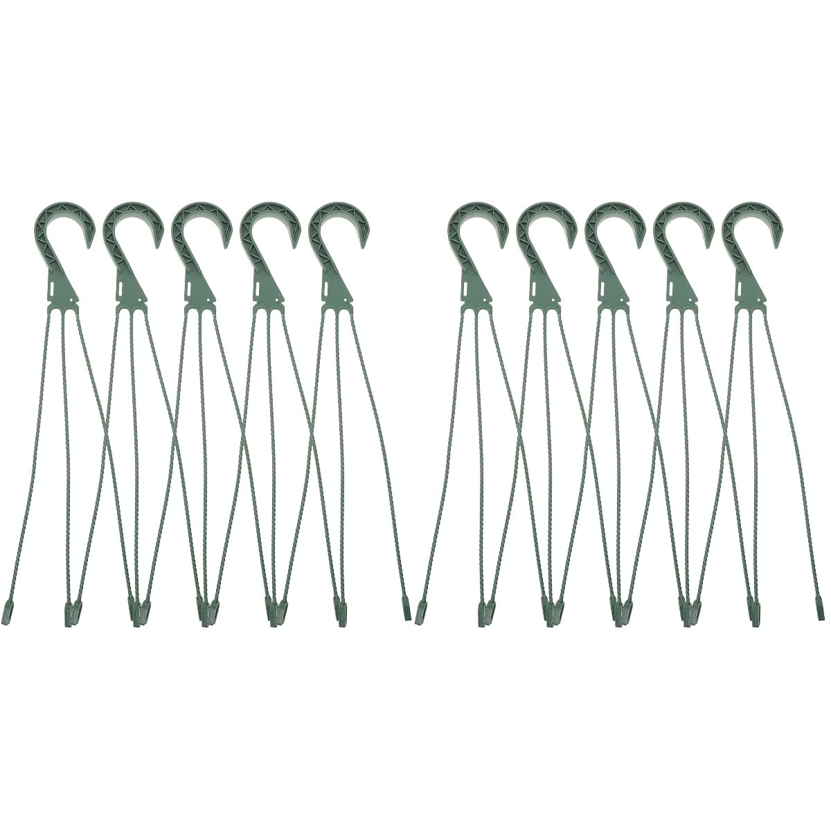 HOMEMAXS 10 Pcs  Plastic Hanging Basket Hooks Hanging Planter Holders Flower Pot Hangers for Outside Plants
