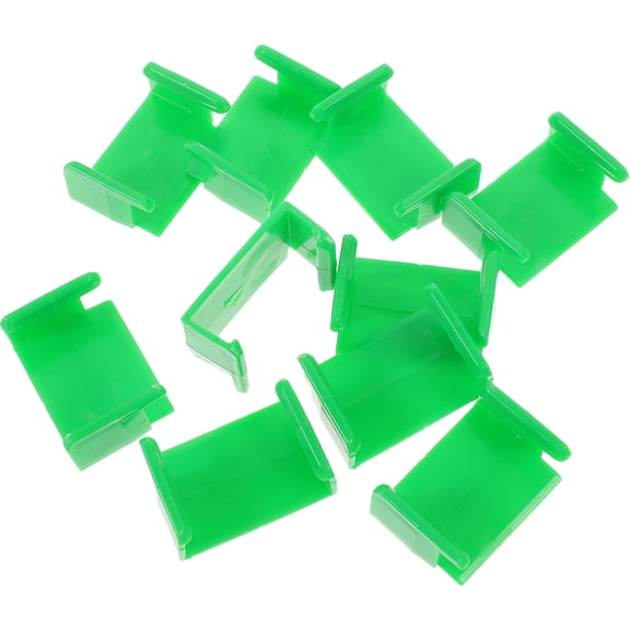 HOMEMAXS 10 Pcs Plastic Train Track Connector DIY Awning Rail for Child Green