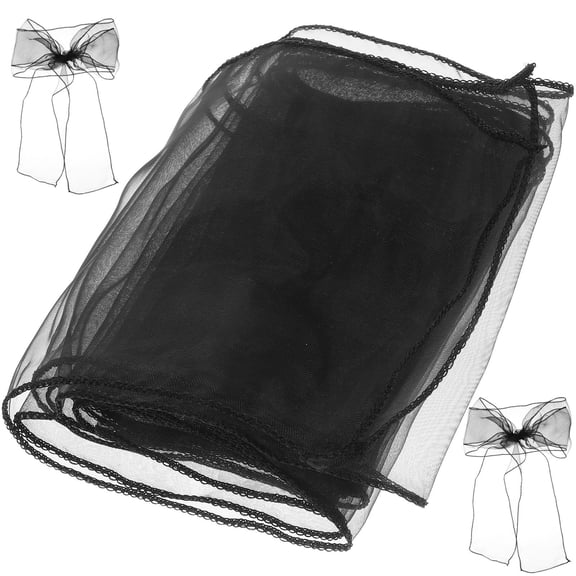 WEUVEB Chair Organza Sashes Black for Wedding Parties 10Pcs 10.8x7.1x0.04in