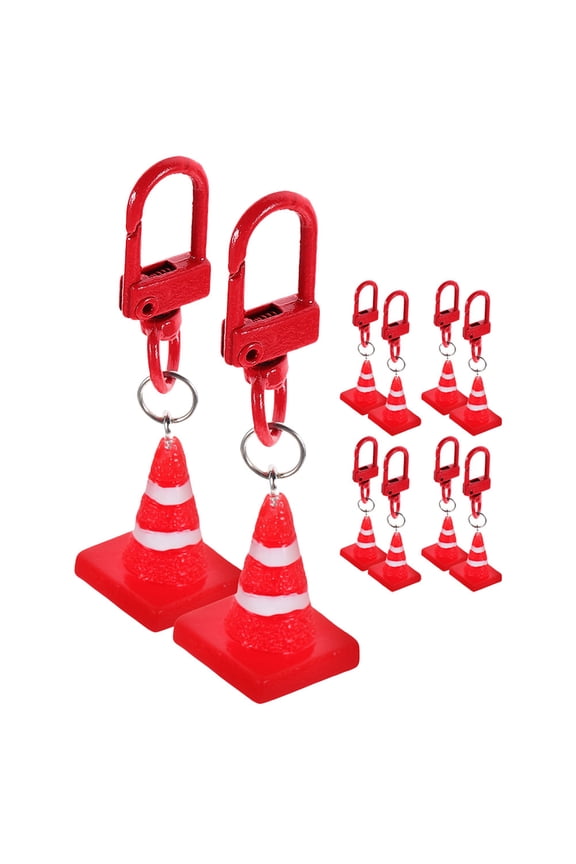 10 Pcs Road Block Pendant Charm DIY Hanging Decor Thick for Black Travel Red